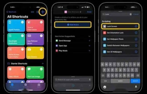 措美苹果14锁屏维修店分享iPhone14升级iOS16.4后如何创建锁屏快捷方式 