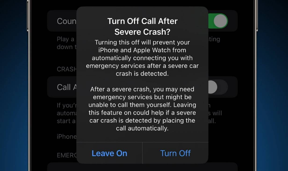 措美苹果14维修分享 iPhone 14 和 Apple Watch 上关闭崩溃检测 
